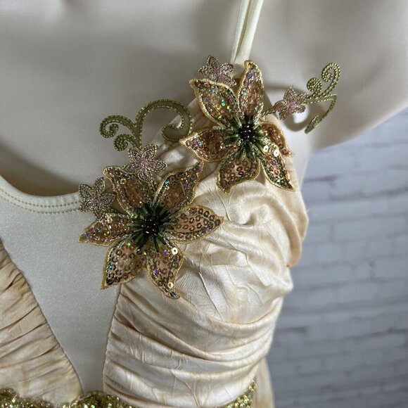 Curtain Call Dance Recital Competition Dress Costume Beaded Size AME - Picture 4 of 11